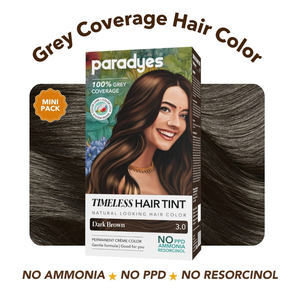 Paradyes Mini Root Touch Up Timeless Permanent Creme Hair Colour - 3.0 Dark Brown