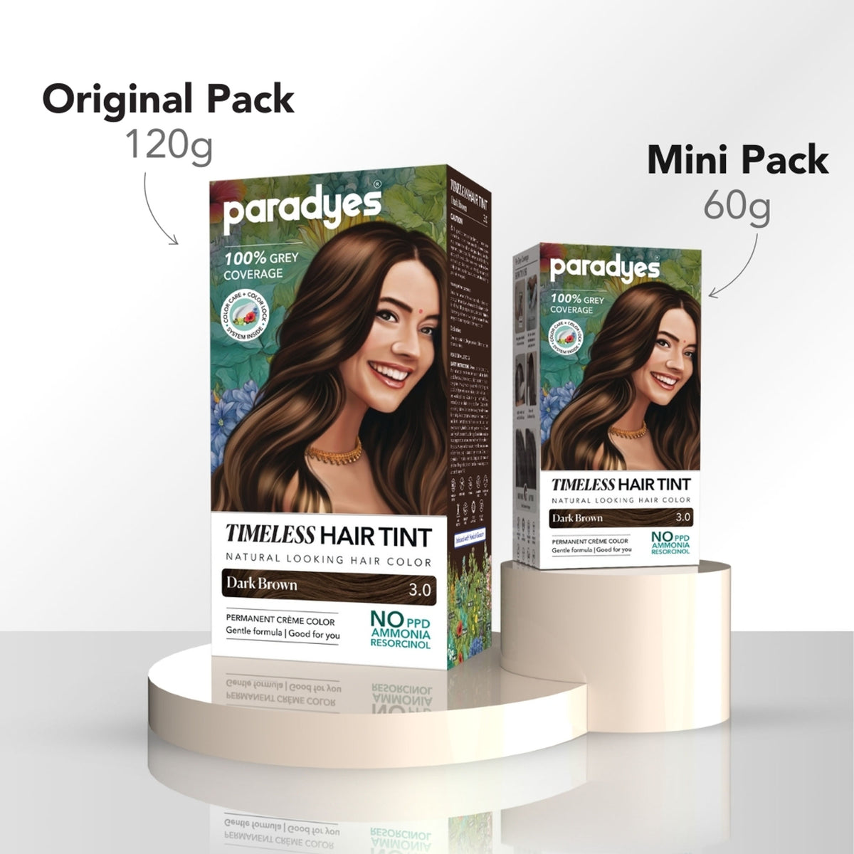 Paradyes Mini Root Touch Up Timeless Permanent Creme Hair Colour - 3.0 Dark Brown