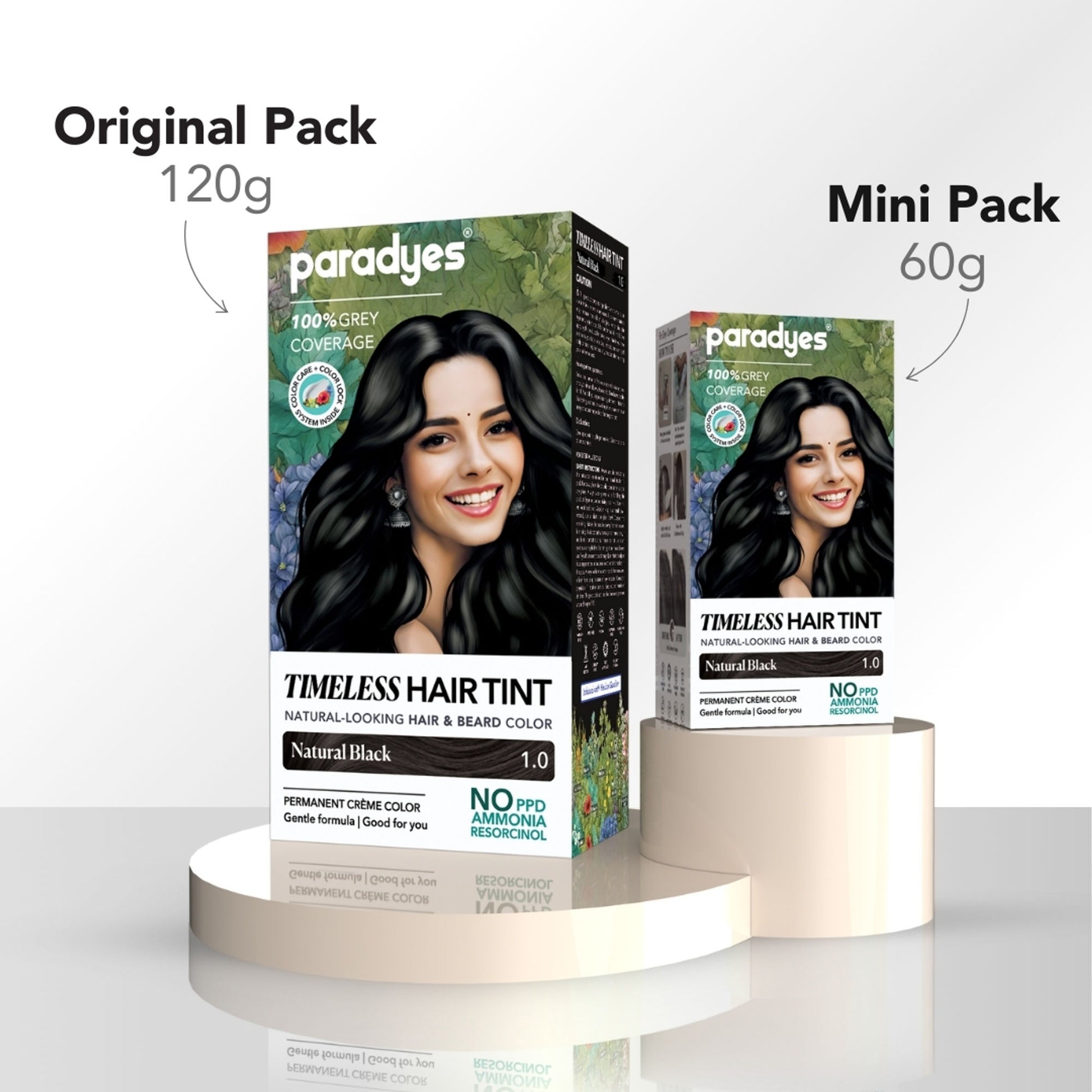 Paradyes Mini Root Touch Up Timeless Permanent Creme Hair Colour - 1.0 Natural Black