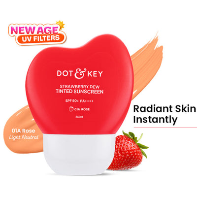Dot & Key Strawberry Dew Tinted Sunscreen SPF 50+ PA++++ - 01A Rose