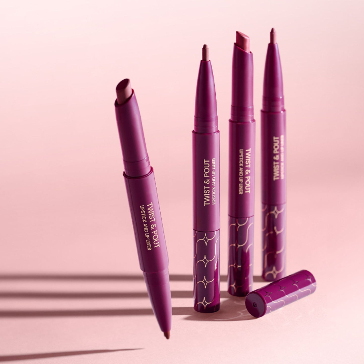 Typsy Beauty Twist & Pout Lipstick And Lip Liner - Nude Tella