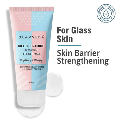 Glamveda Korean Rice & Ceramide Glass Skin Peel Off Mask