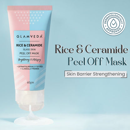 Glamveda Korean Rice & Ceramide Glass Skin Peel Off Mask
