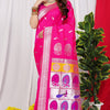 Dhiyona GR Women's Chandramukhi Hot Pink Zari Paithani Silk Saree