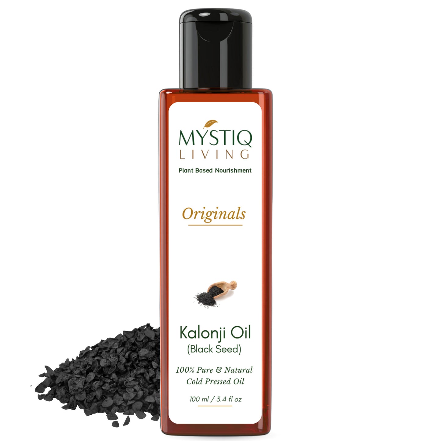 Mystiq Living Kalonji Oil 100% Pure Cold Pressed Oil (Onion Black Seed) for Hair