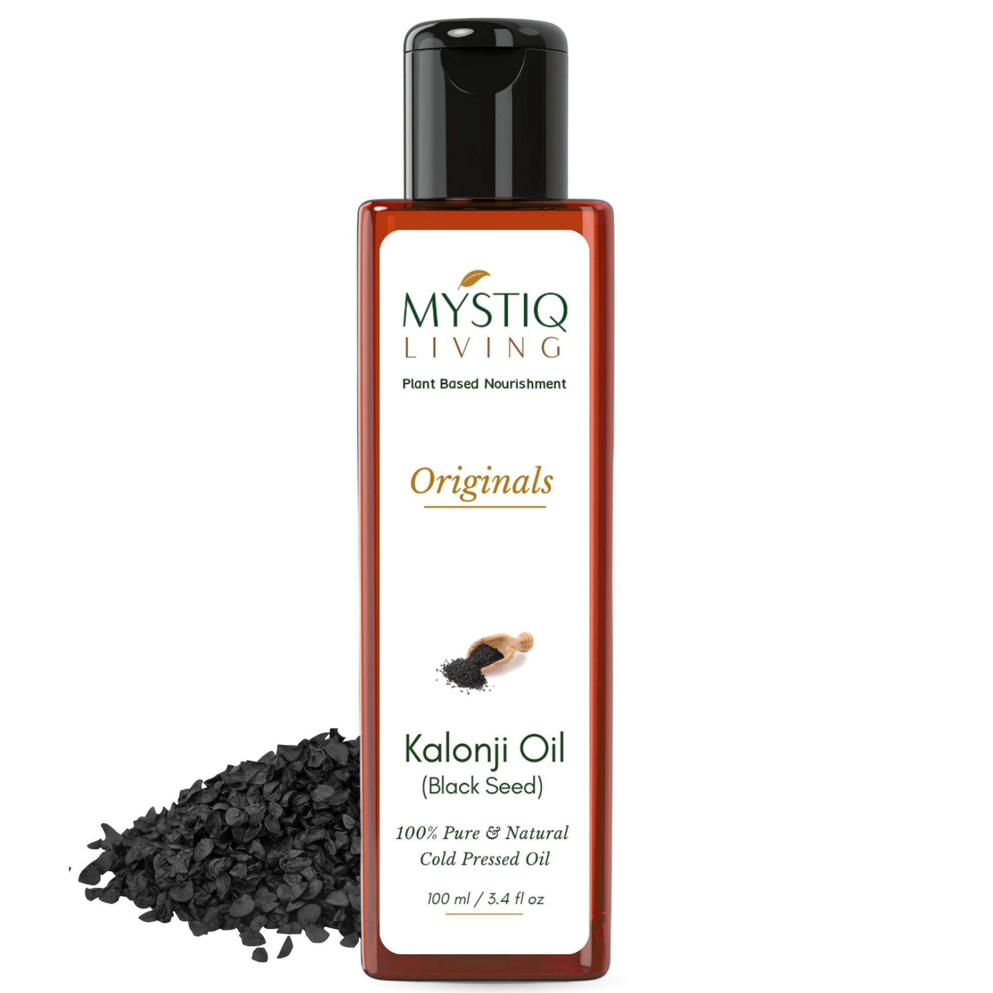 Mystiq Living Kalonji Oil 100% Pure Cold Pressed Oil (Onion Black Seed) for Hair