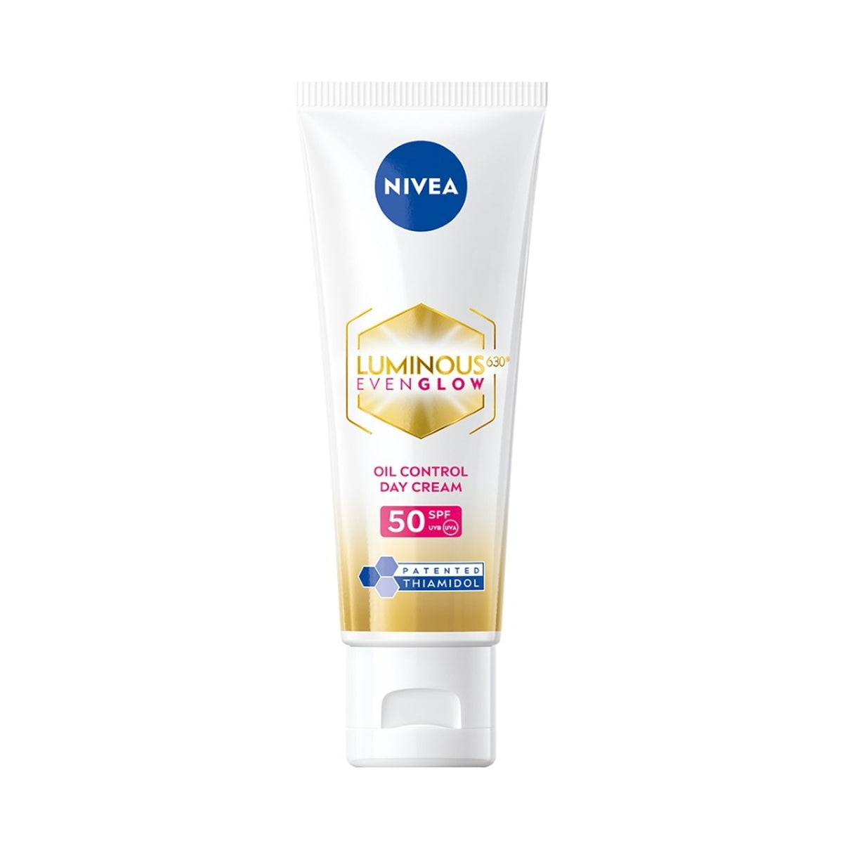 Nivea Luminous Even Glow Oil Control Day Cream Spf 50,Thiamidol Uv Protection & Reduces Dark Spots
