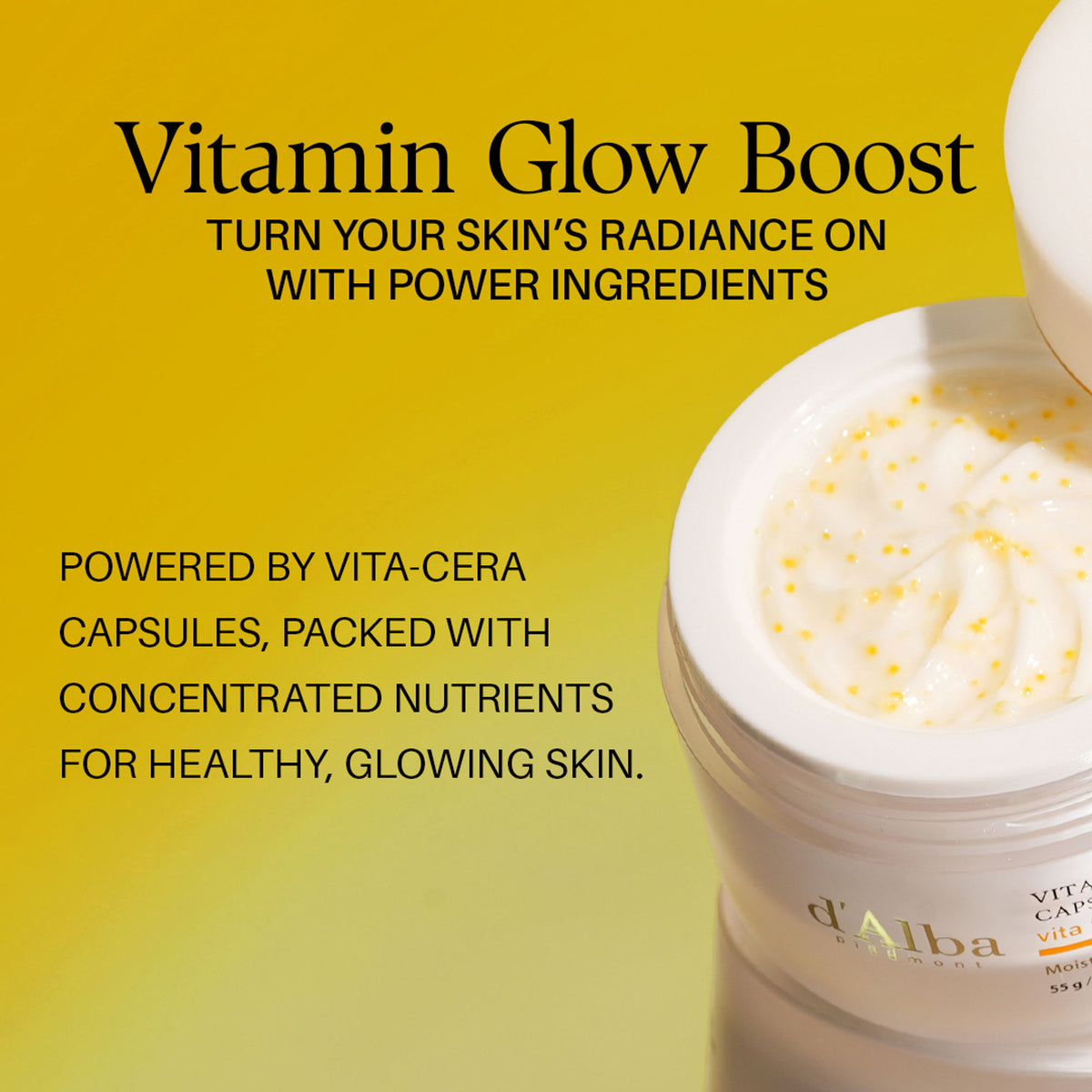 d'Alba Piedmont Vita Toning Capsule Cream jar showing the product packaging and label on a white background.