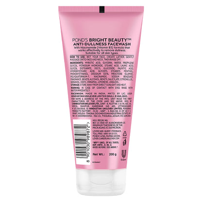 Ponds Bright Beauty Facewash with Niacinamide, For Glass Skin-like Shine