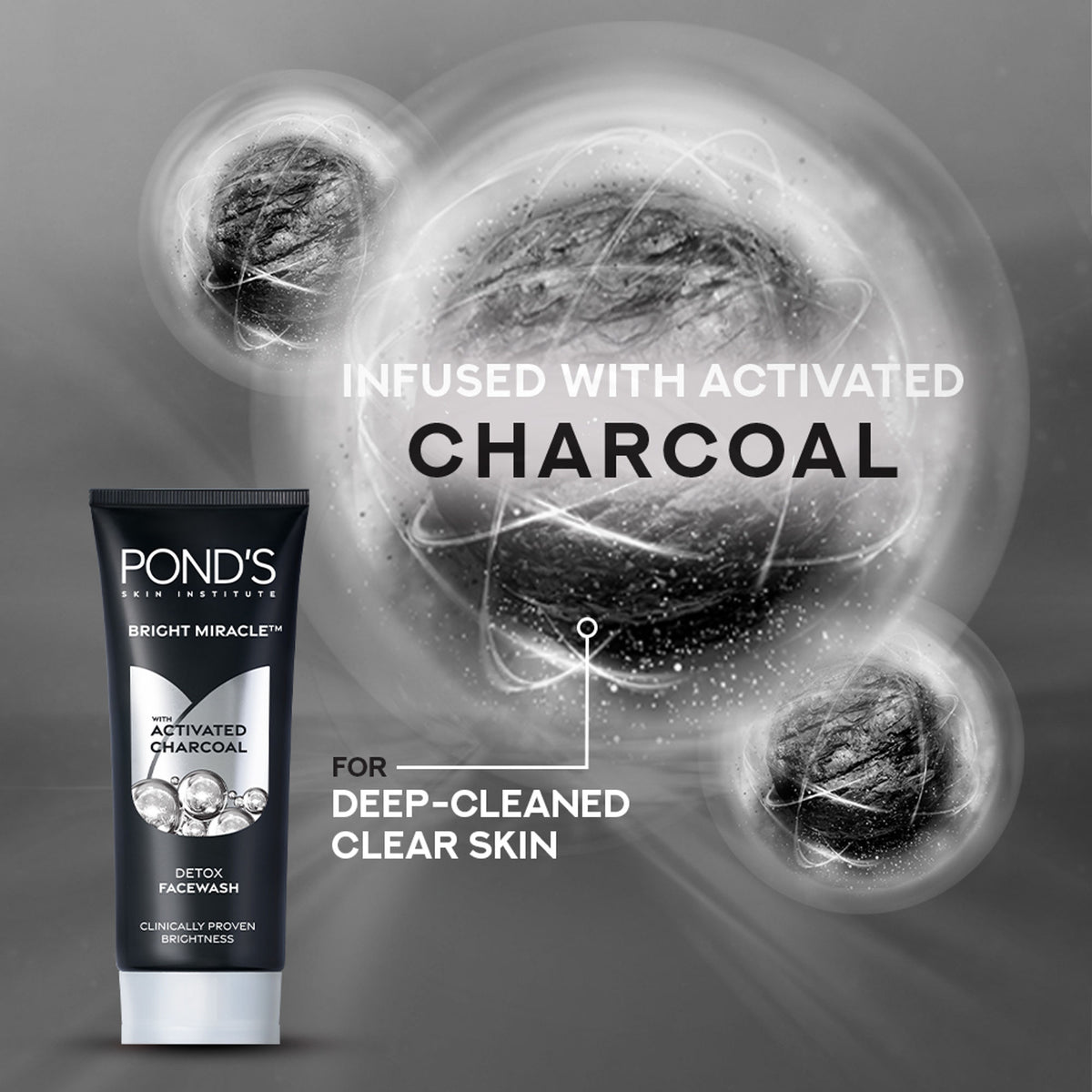 Ponds Pure Detox Anti-Pollution Purity Face Wash With Activated Charcoal