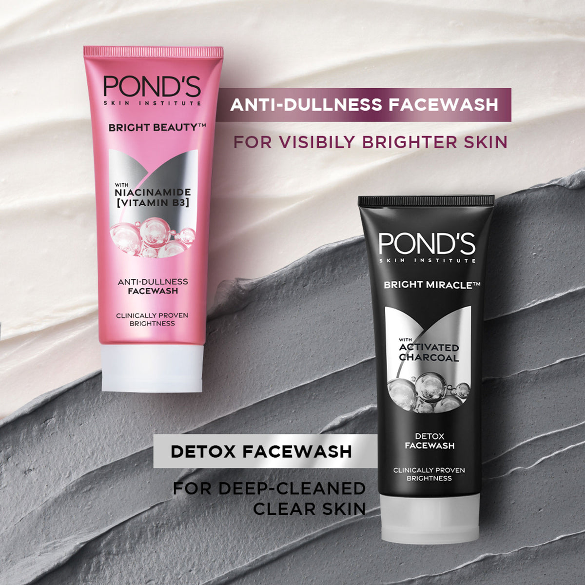 Ponds Pure Detox Anti-Pollution Purity Face Wash With Activated Charcoal