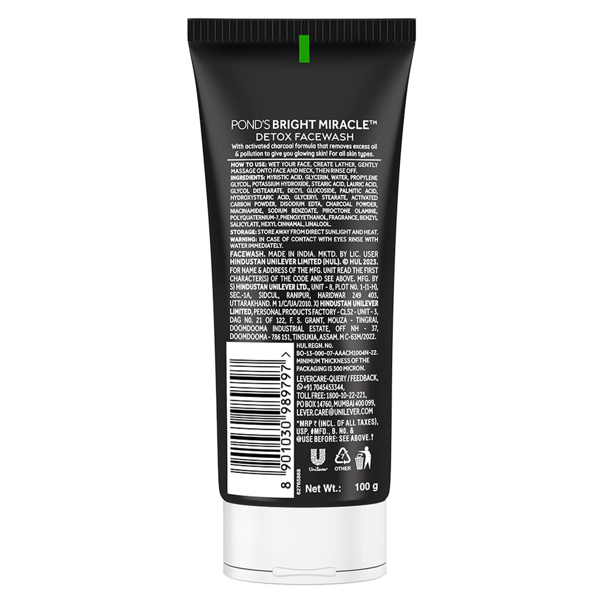 Ponds Pure Detox Anti-Pollution Purity Face Wash With Activated Charcoal