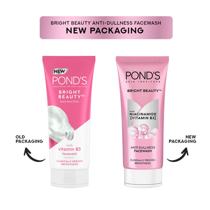Ponds Bright Beauty Facewash with Niacinamide, For Glass Skin-like Shine