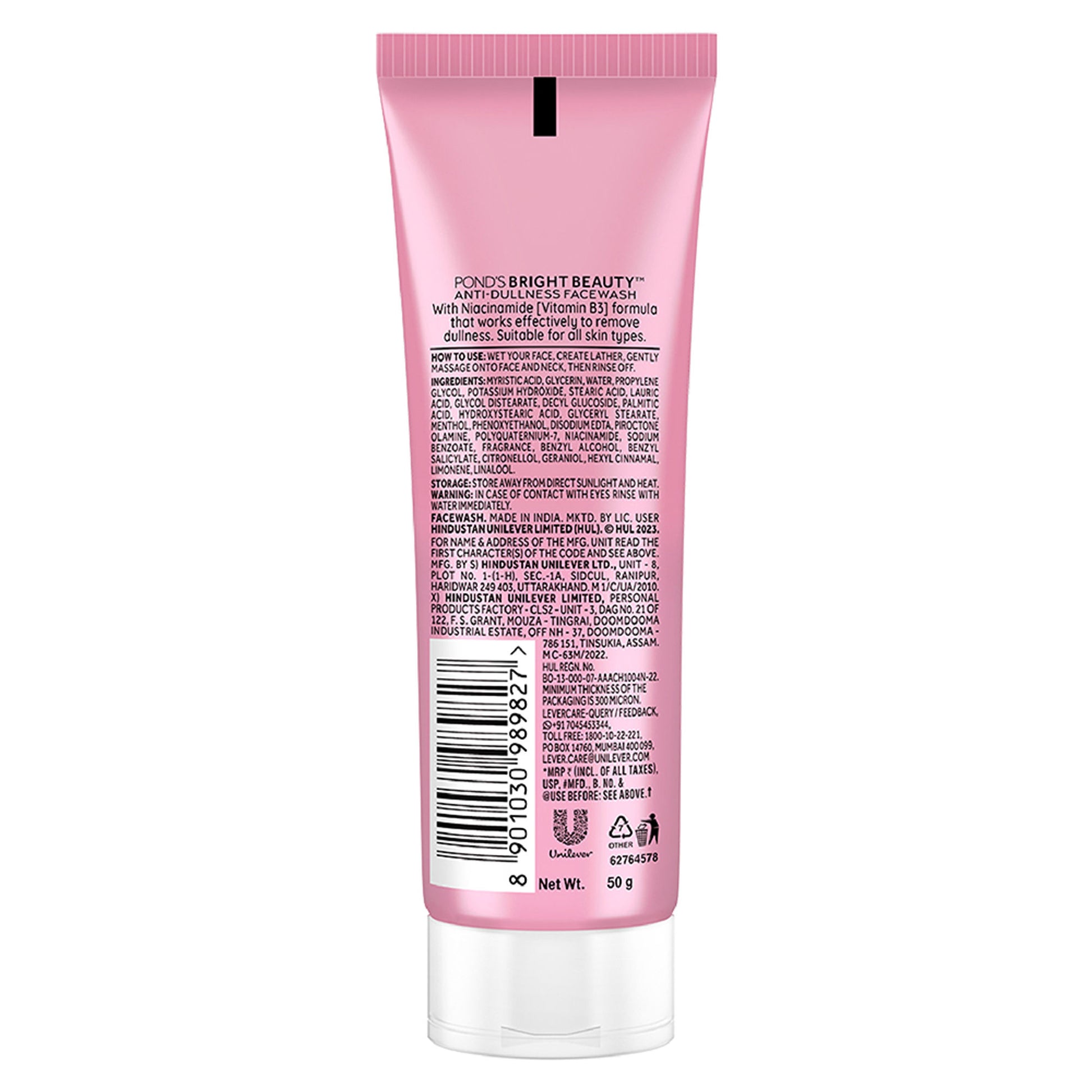 Ponds Bright Beauty Facewash with Niacinamide, For Glass Skin-like Shine