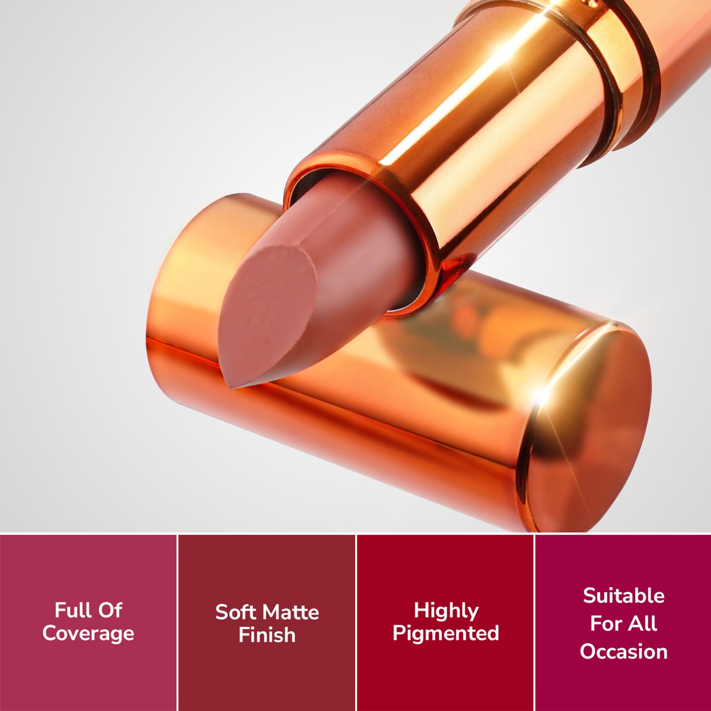 Mila Beauté Bold & Matte Long Lasting Highly Pigmented Lipstick - Fiery Fashion