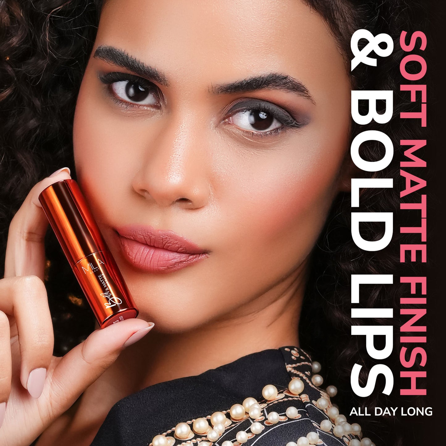 Mila Beauté Bold & Matte Long Lasting Highly Pigmented Lipstick - Crush On