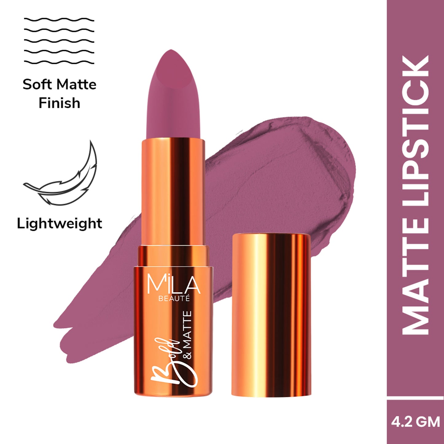 Mila Beauté Bold & Matte Long Lasting Highly Pigmented Lipstick - Twisted Bliss