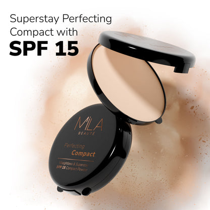 Mila Beauté Superstay Natural Matte Finish Perfecting Compact Powder with SPF 15 - Classic Ivory