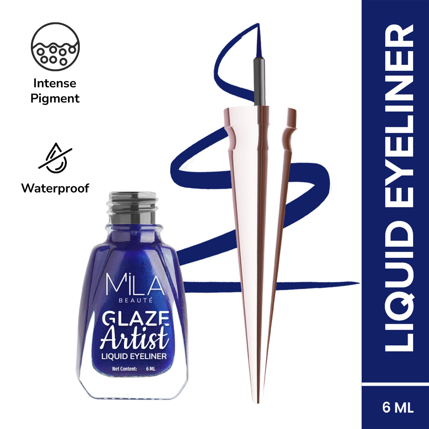 Glaze Artist Waterproof & Smudge Proof Eyeliner - Infinite Blue