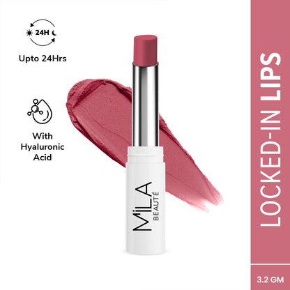 Mila Beauté 24 Hr Non-Transfer Matte Locked-In Lipstick - 3 Nude Peach
