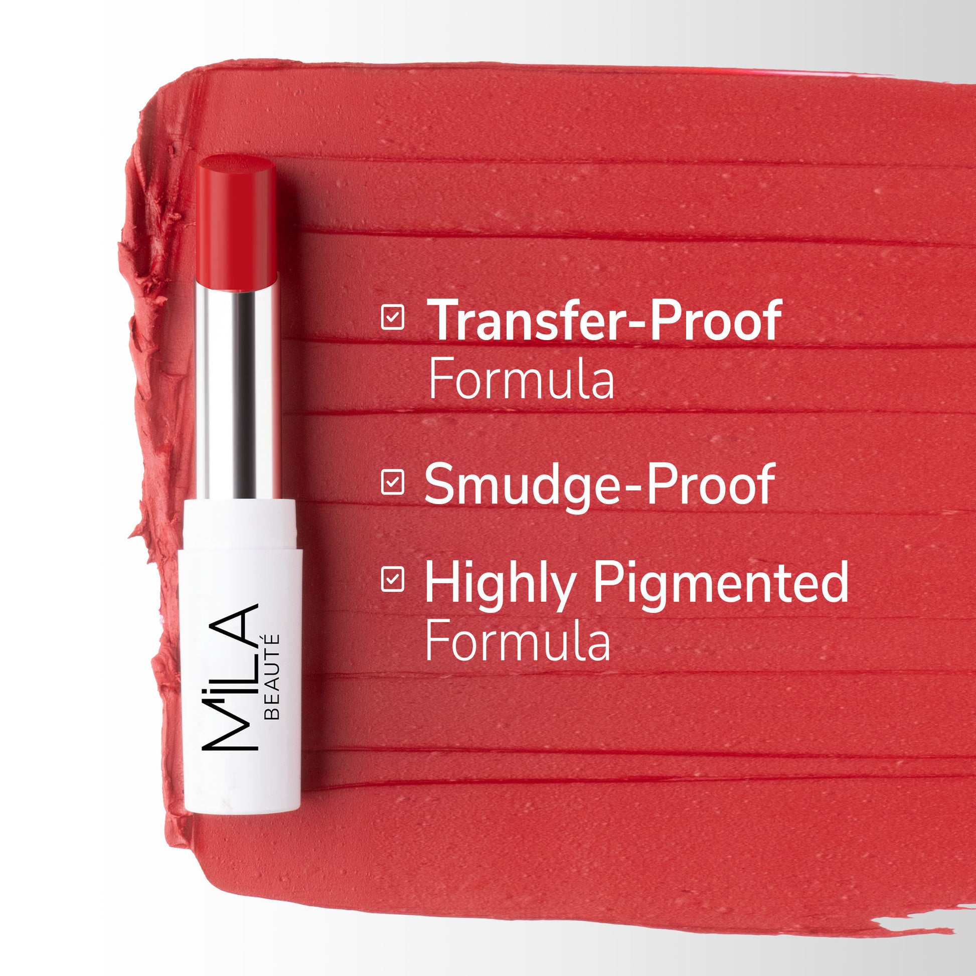 Mila Beauté 24 Hr Non-Transfer Matte Locked-In Lipstick - 5 Peachy Pink
