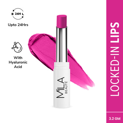 Mila Beauté 24 Hr Non-Transfer Matte Locked-In Lipstick - 6 Mostly Pink