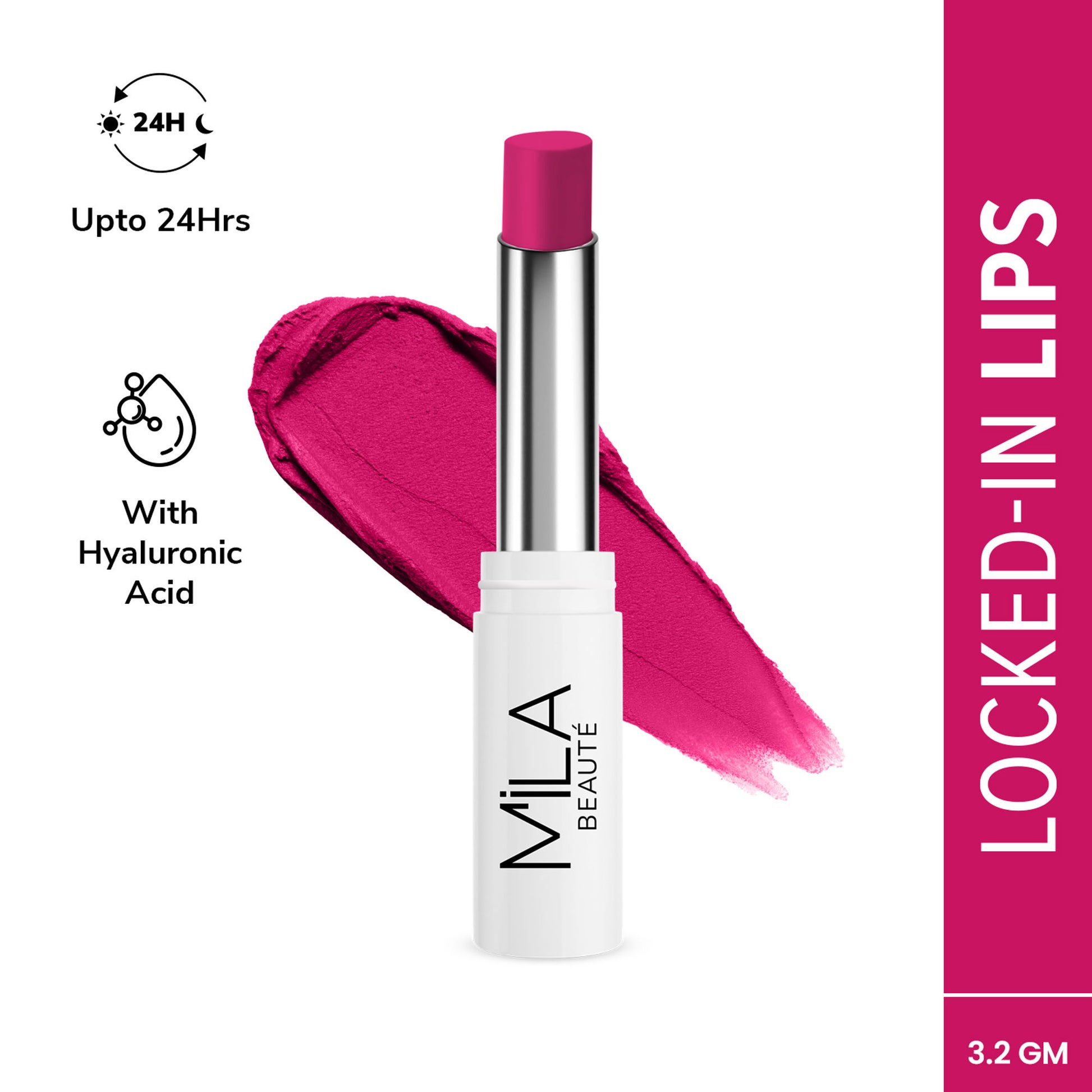 Mila Beauté 24 Hr Non-Transfer Matte Locked-In Lipstick - 7 Always Pink