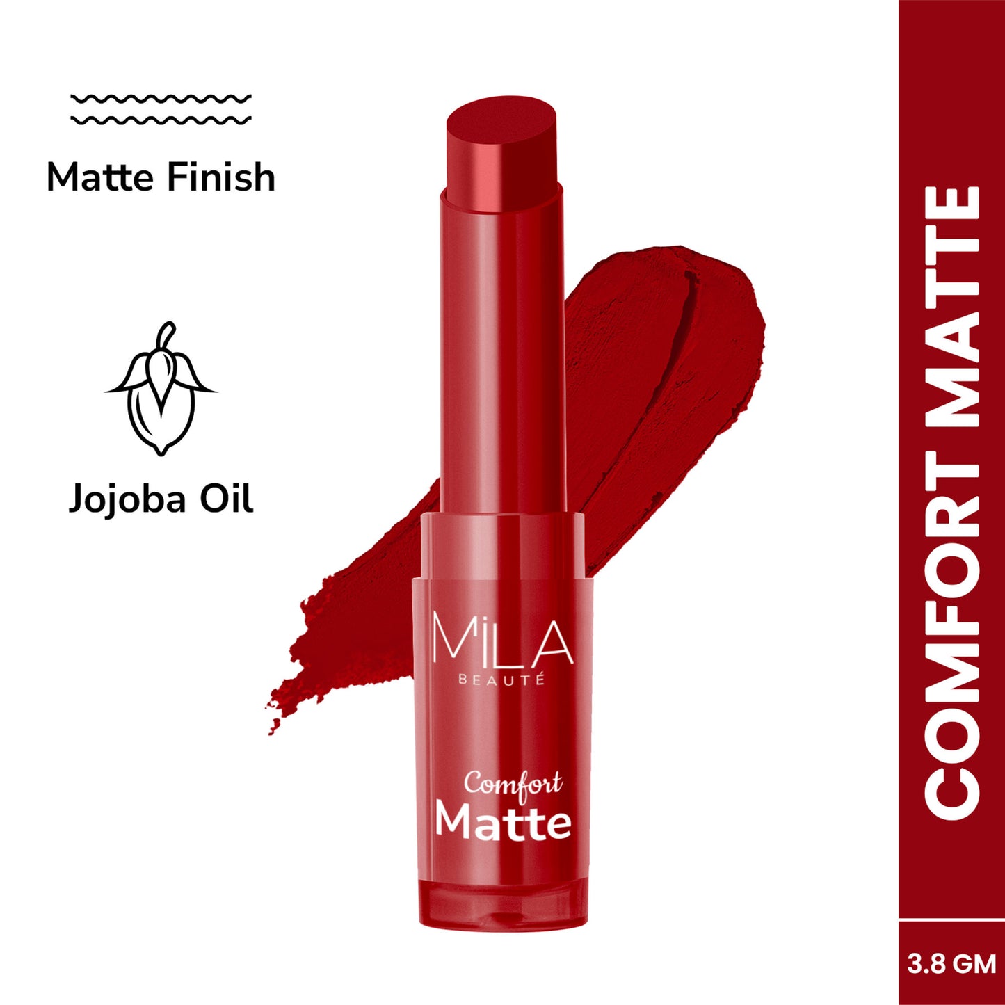 Mila Beauté Comfort Matt Lipstick - Bloody Red