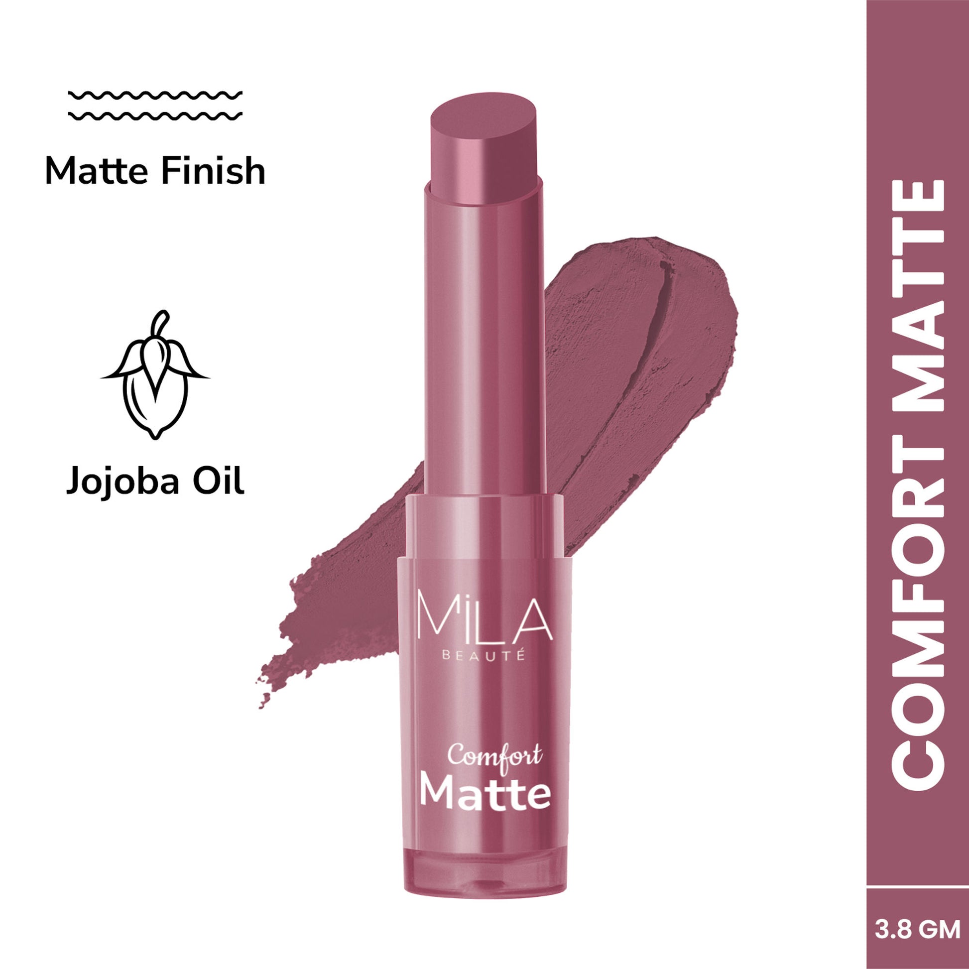 Mila Beauté Comfort Matt Lipstick - Mauve Nude