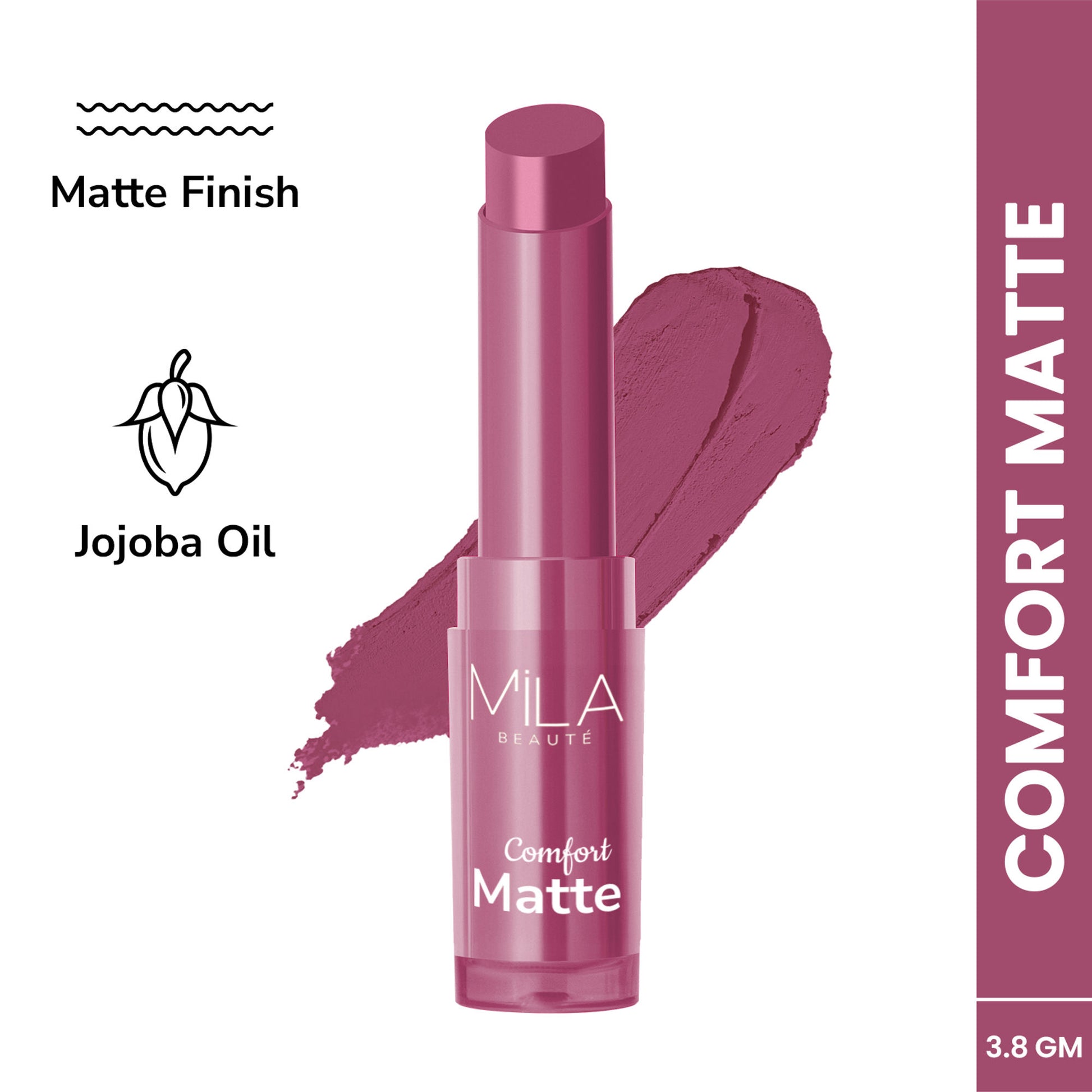 Mila Beauté Comfort Matt Lipstick - Mauve Pink