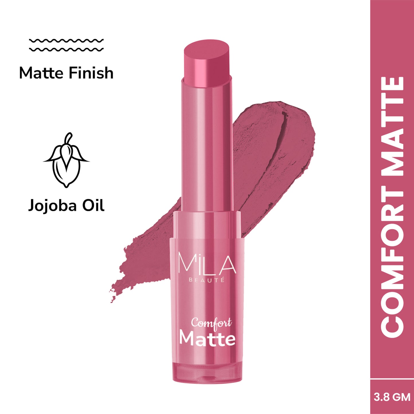 Mila Beauté Comfort Matt Lipstick - Soft Pink
