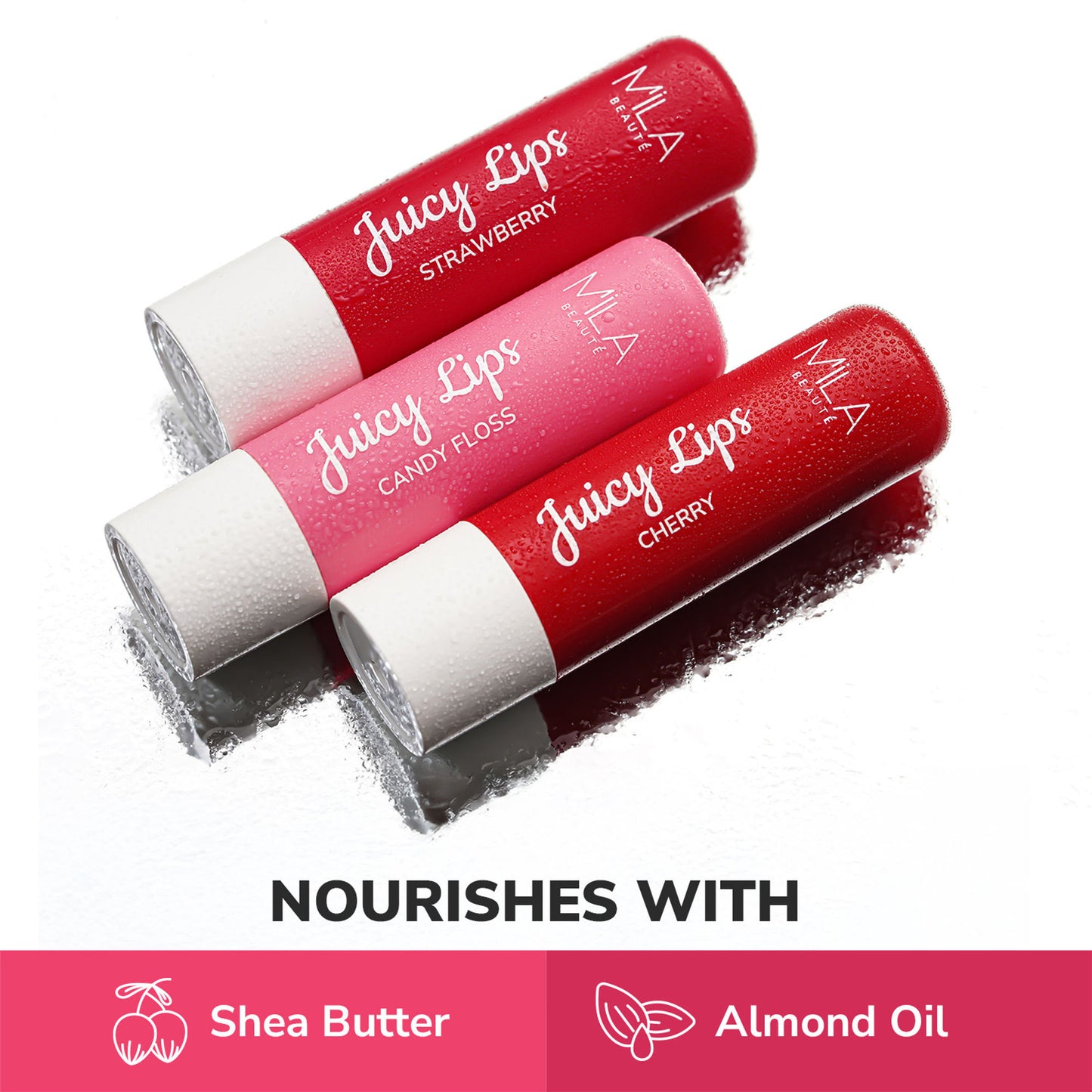 Mila Beauté Tinted Juicy Lip Balms Pack Of 3