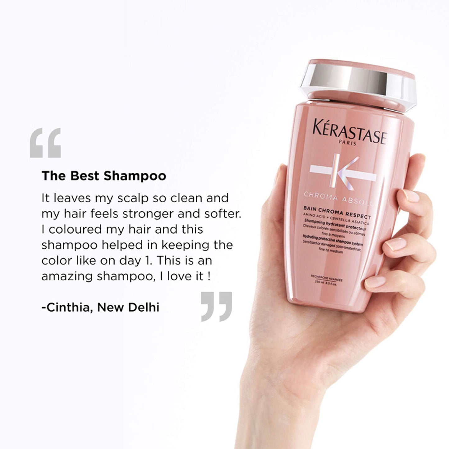 Kerastase Chroma Absolu Bain Respect Shampoo For Colour Treated Fine Hair, Sulphate-Free