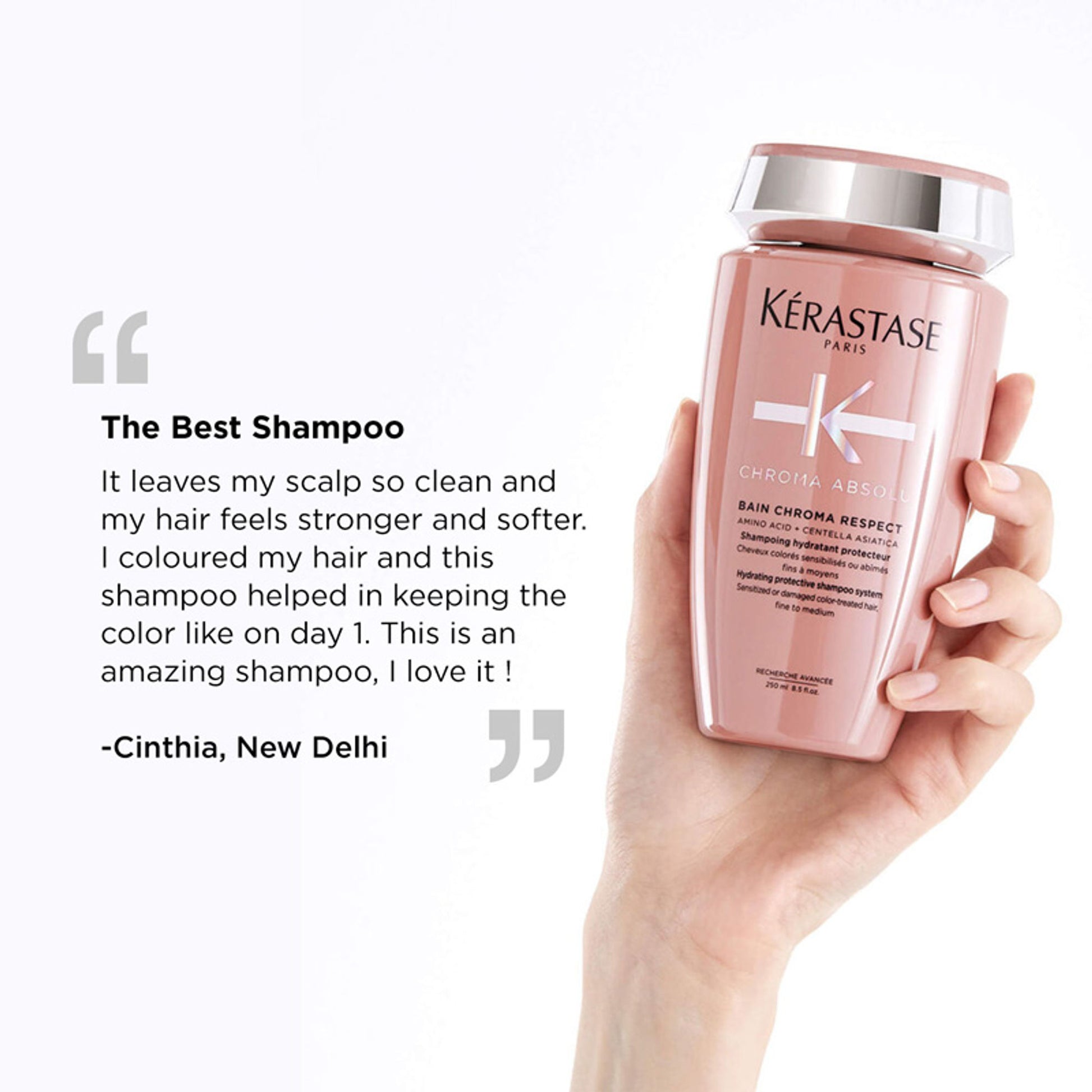 Kerastase Chroma Absolu Bain Respect Shampoo For Colour Treated Fine Hair, Sulphate-Free