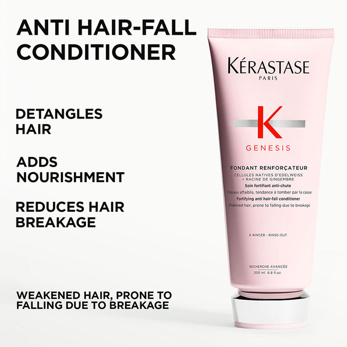 Kerastase Genesis Conditioner For Fine To Medium Hair, Adds Strength & Reduces Hair Fall & Breakage