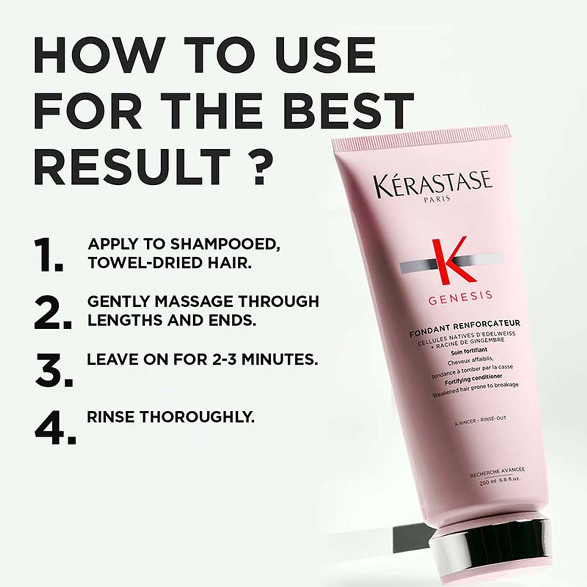 Kerastase Genesis Conditioner For Fine To Medium Hair, Adds Strength & Reduces Hair Fall & Breakage