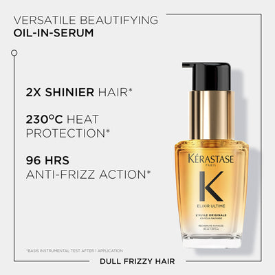 Kerastase Elixir Ultime Hair Oil-In-Serum Refillable For All Hair Types, 2x Shinier Hair