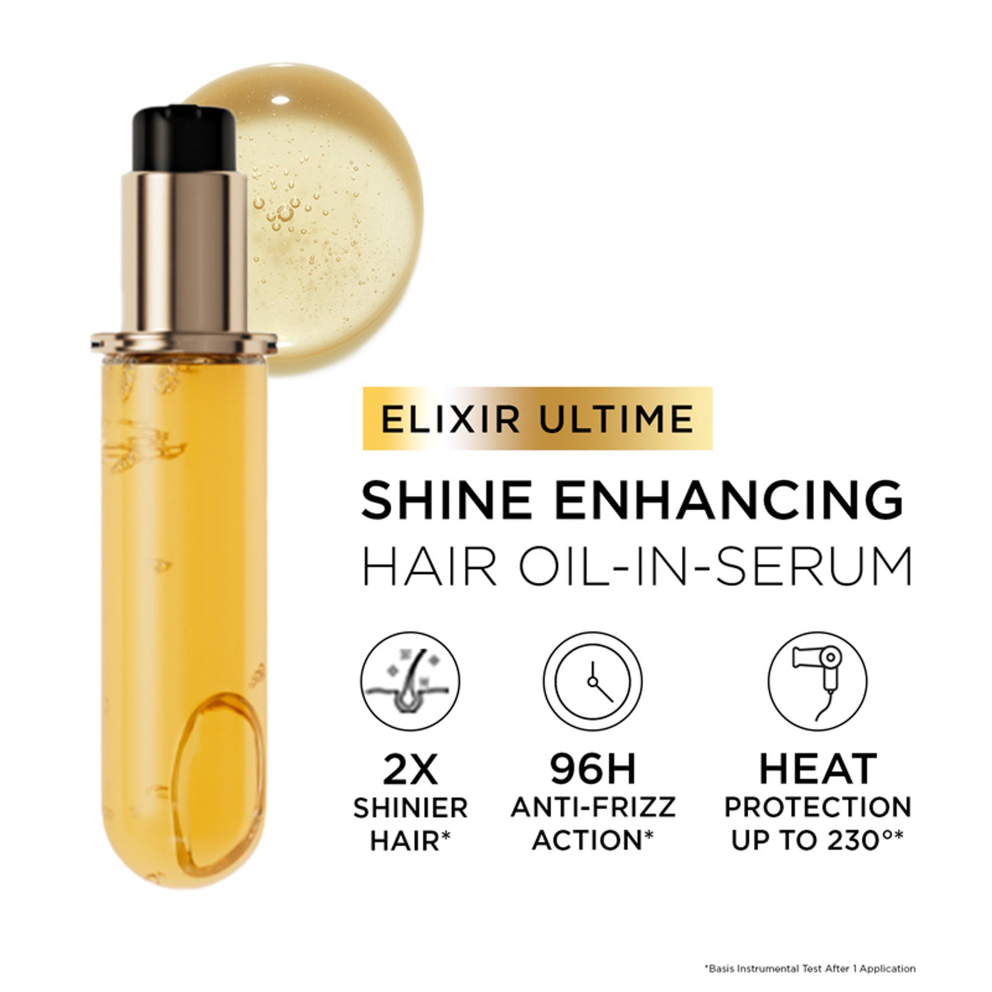 Kérastase Elixir Ultime Hair Oil-In-Serum Refill, 2X Shinier Hair, 96H Anti-Frizz Action