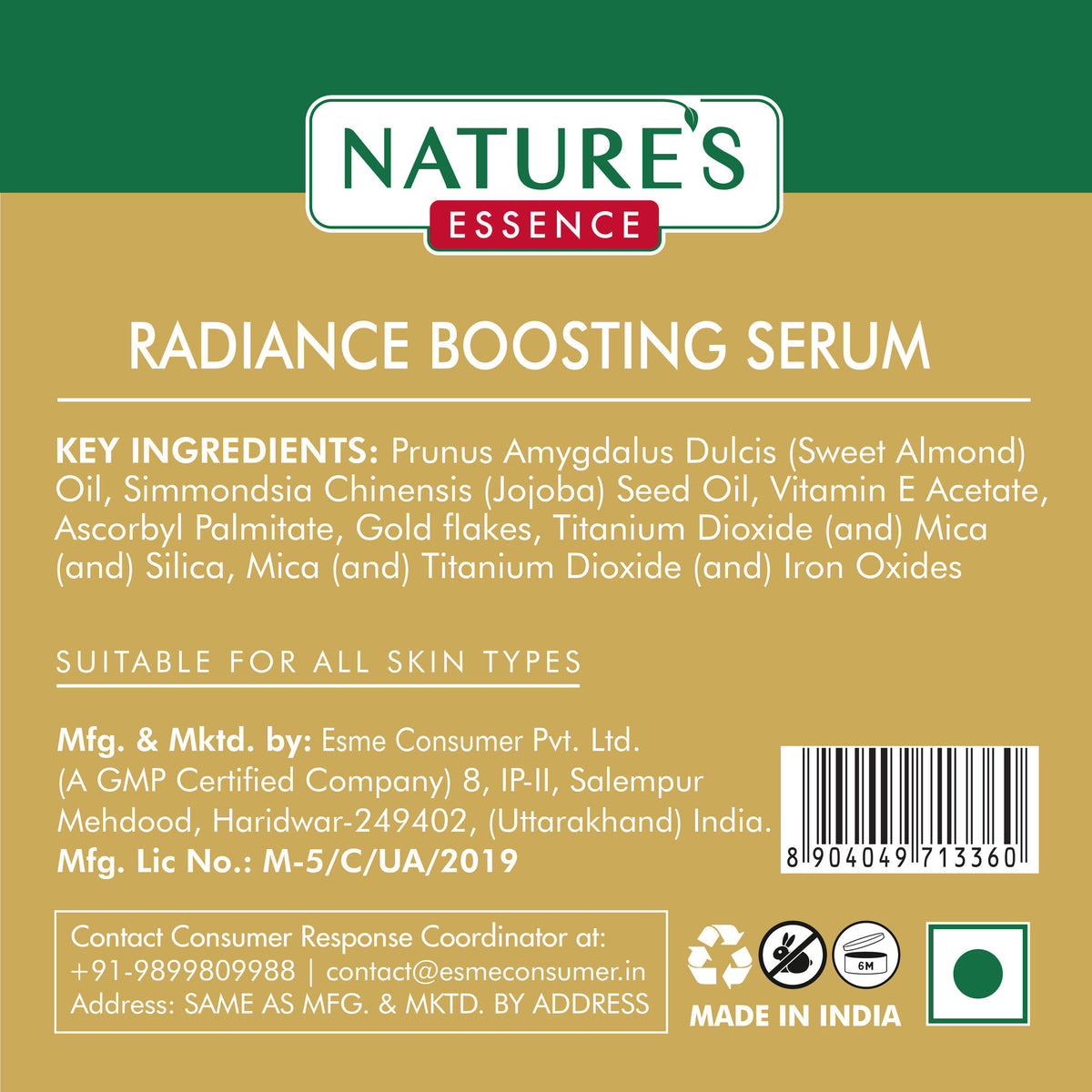 Nature's Essence Radiance Boosting Serum with 24K Gold