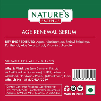 Nature's Essence Professional Facialist Age Renewal Serum with 0.3% Pro Retinol