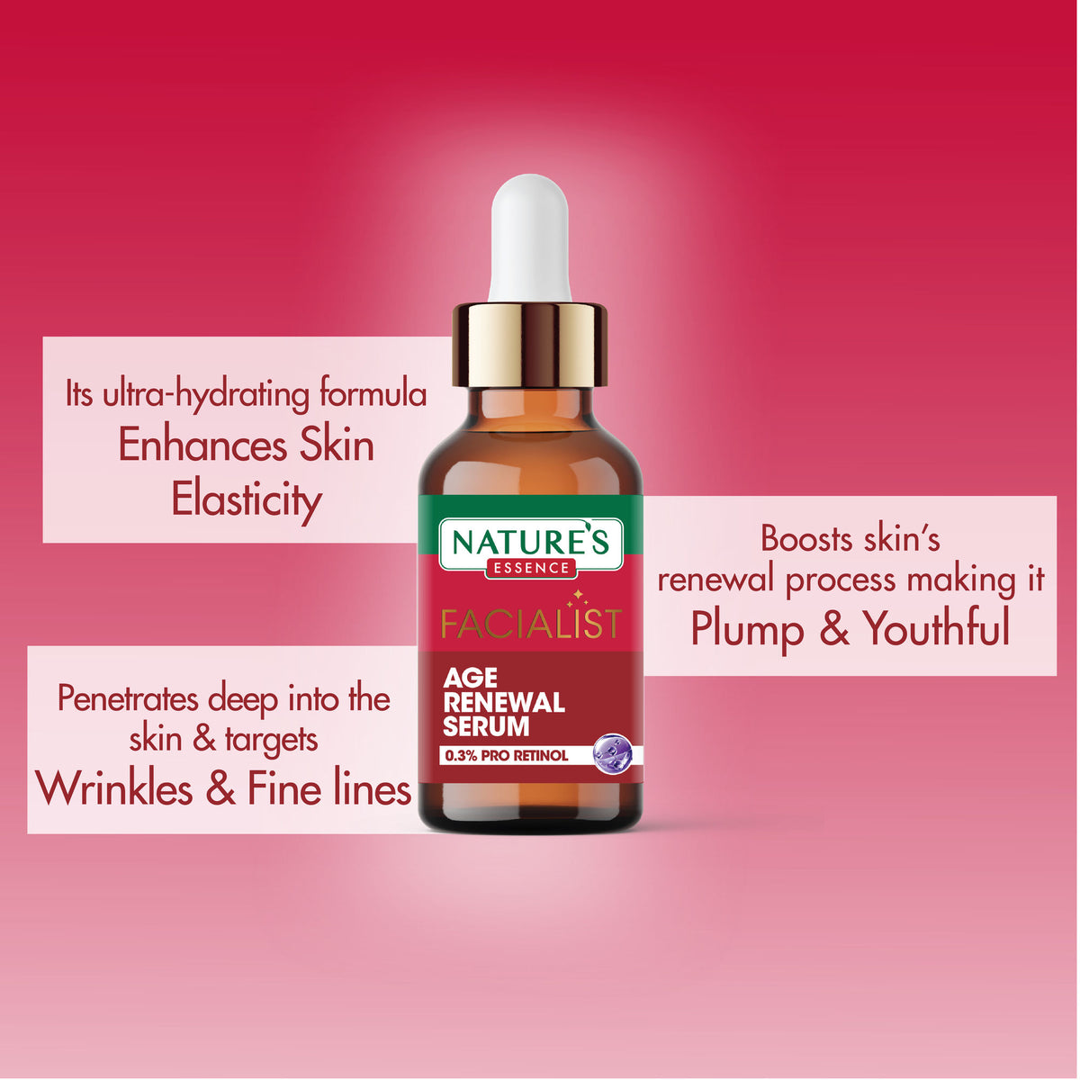 Nature's Essence Professional Facialist Age Renewal Serum with 0.3% Pro Retinol