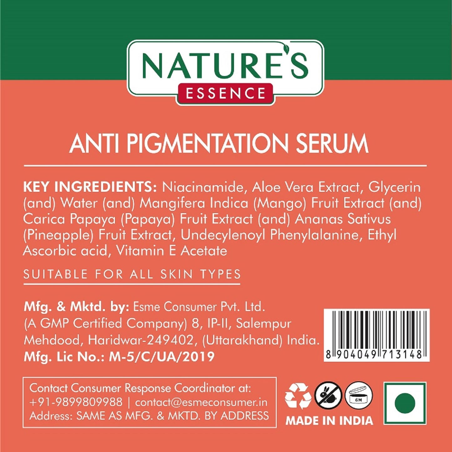 Nature's Essence Anti Pigmentation Serum with 10% Niacinamide