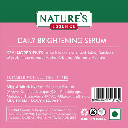 Nature's Essence Facialist Daily Brightening Serum with 2% Alpha Arbutin