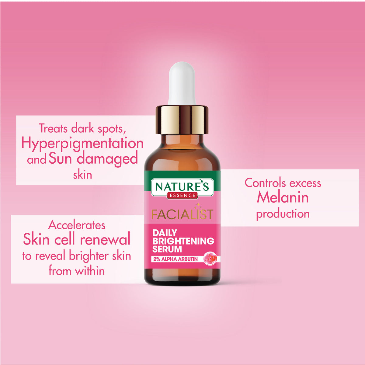 Nature's Essence Facialist Daily Brightening Serum with 2% Alpha Arbutin