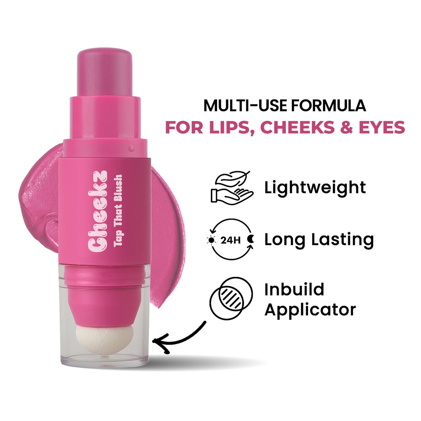 FASHION COLOUR Cheekz Tap Tint & Blush - Nude Pink