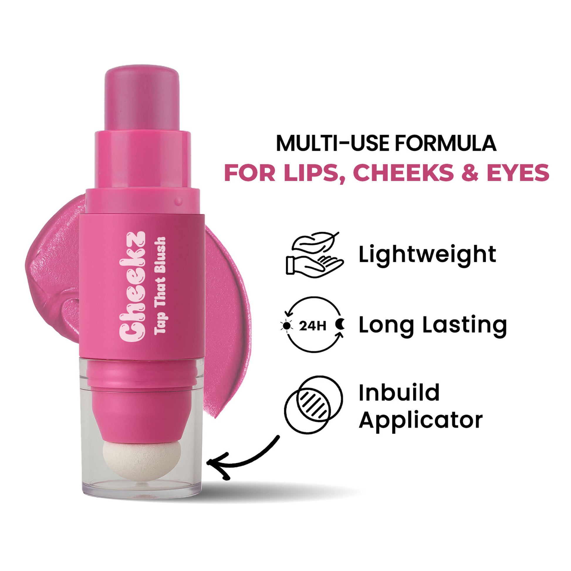 FASHION COLOUR Cheekz Tap Tint & Blush - Nude Pink