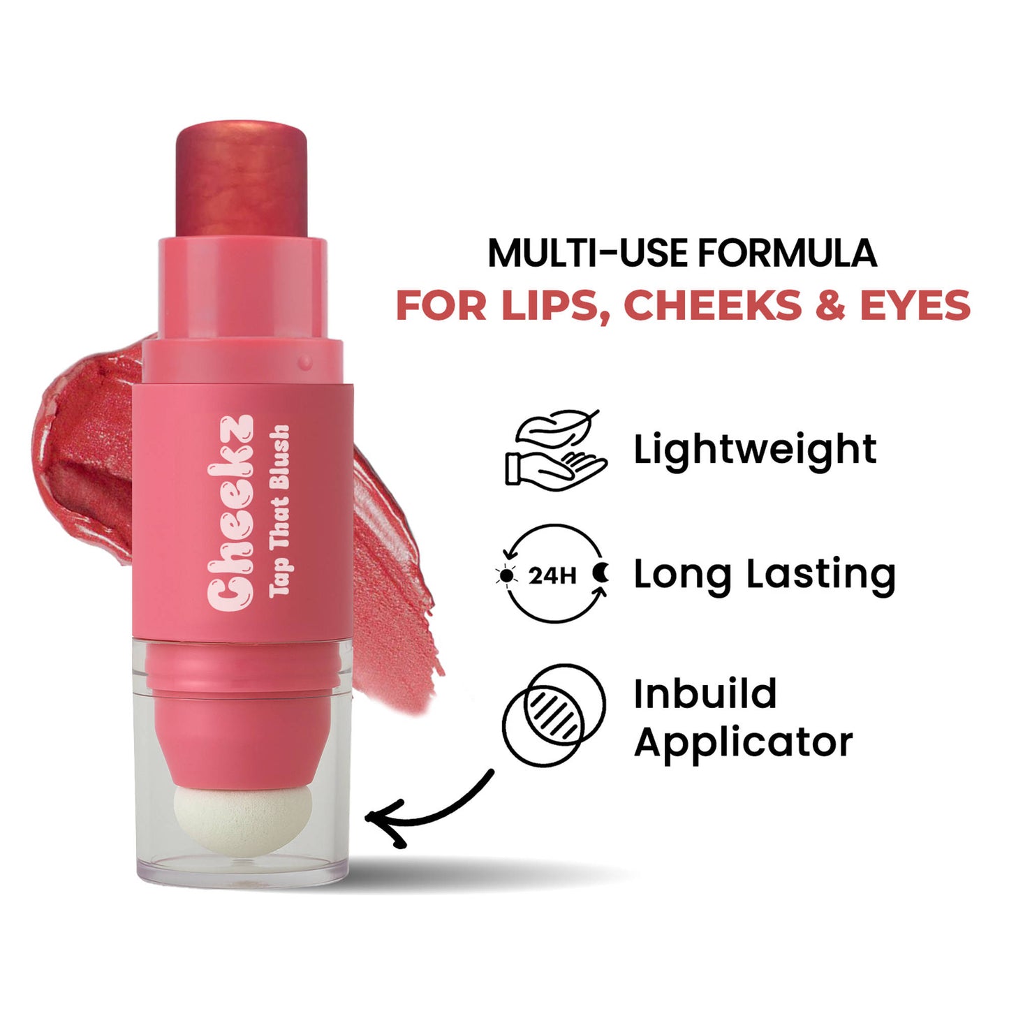 FASHION COLOUR Cheekz Tap Tint & Blush - Petal Flush