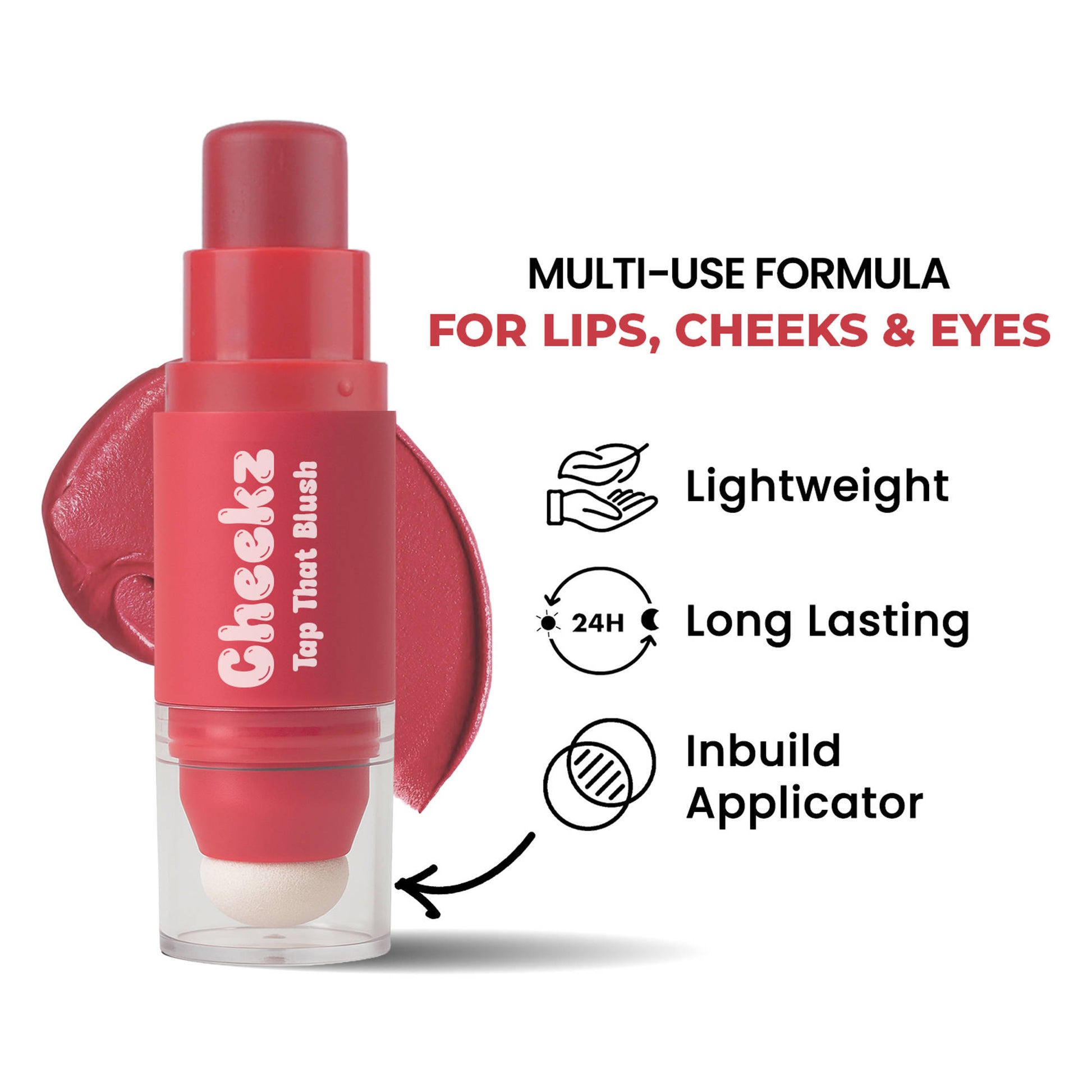 FASHION COLOUR Cheekz Tap Tint & Blush - Rouge Ritual