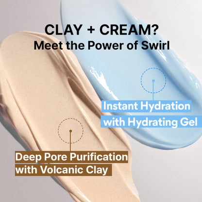 Innisfree Volcanic Swirl Pore Dual Clay Mask,Daily Pore Care,Hydrating, Oil Control, Glass Skin
