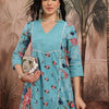 Dhiyona SN Women's Floral Print Lace Inserts Paneled Kurta With Trousers